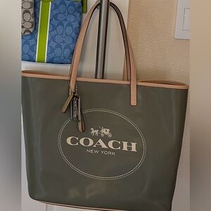 Coach Olive Green Tote Bag
